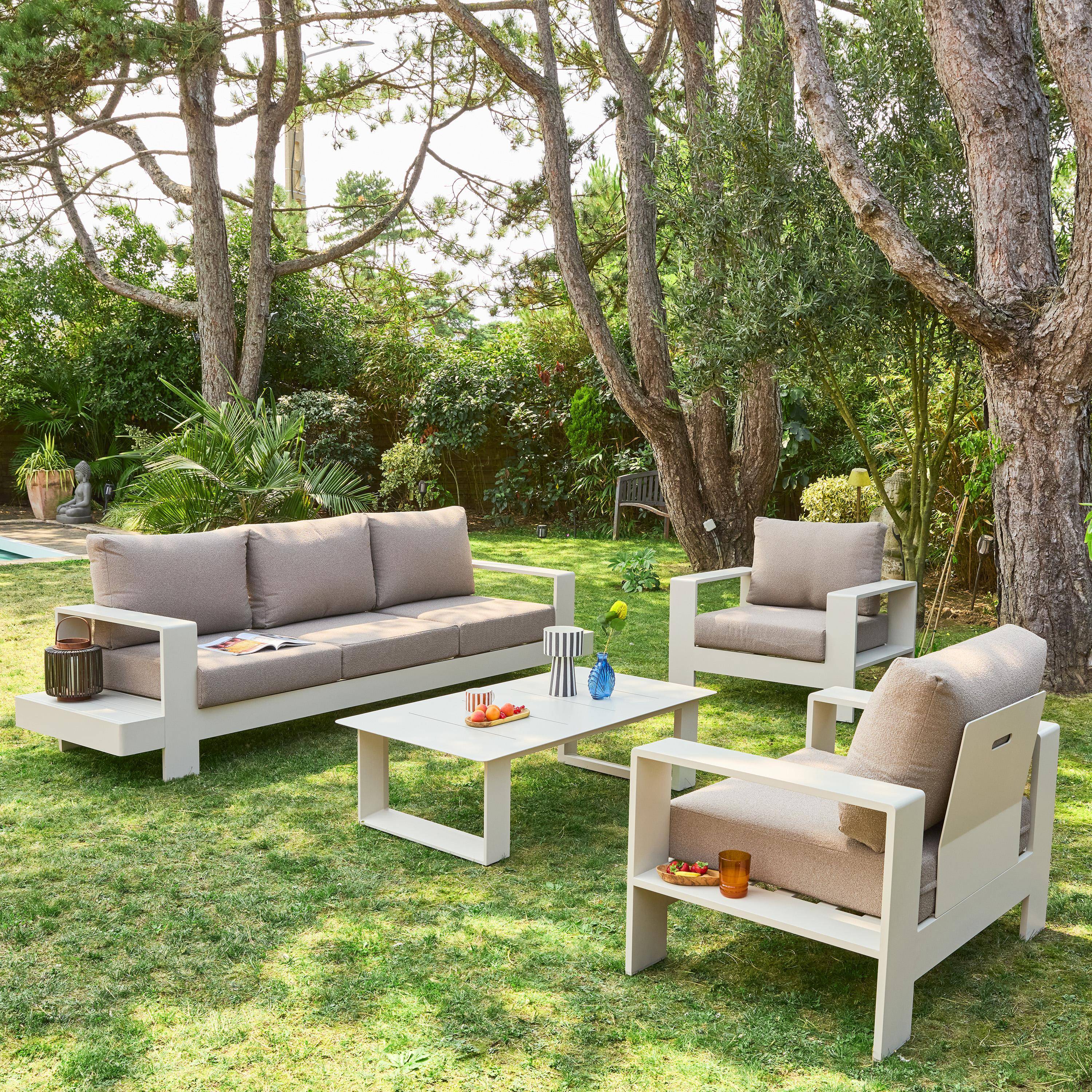 Alore - Conjunto de muebles de jardín de aluminio, 5 plazas