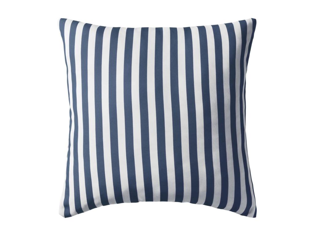 Juego  2    xterior Decoratodo stampado de rayas  x 45 cm Azul