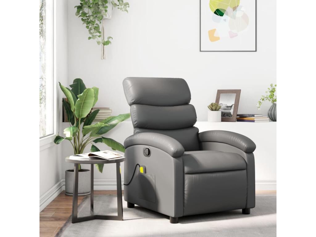 Sillón de masaje reclinable Nidolux gris