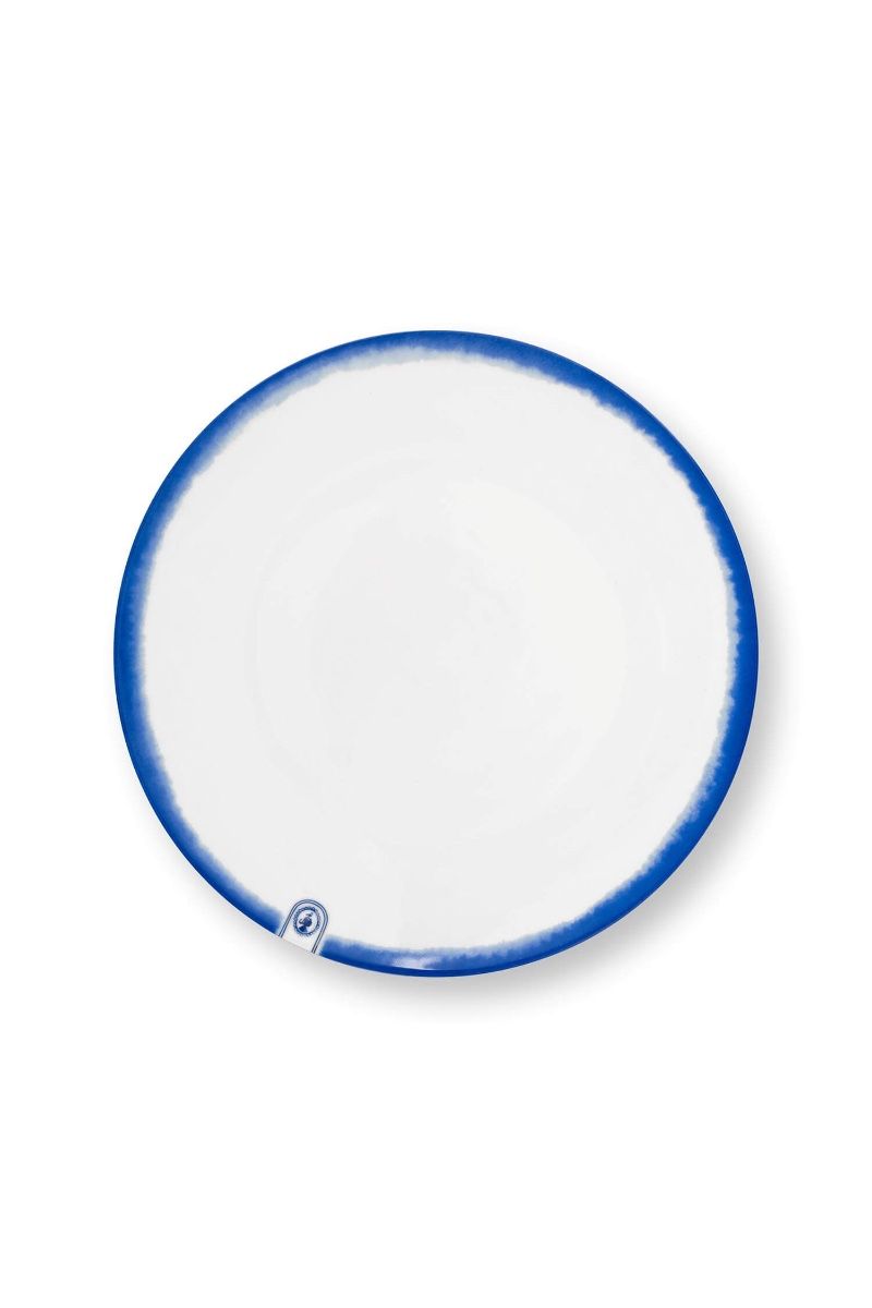 Dinner Plate Pip & The Blue Bird Dip Dye White 30cm