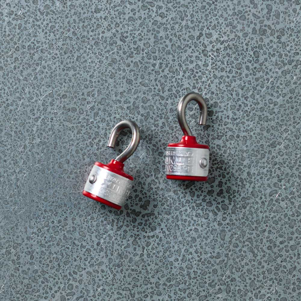 Lot de 2 crochets magnetiques - Rouge