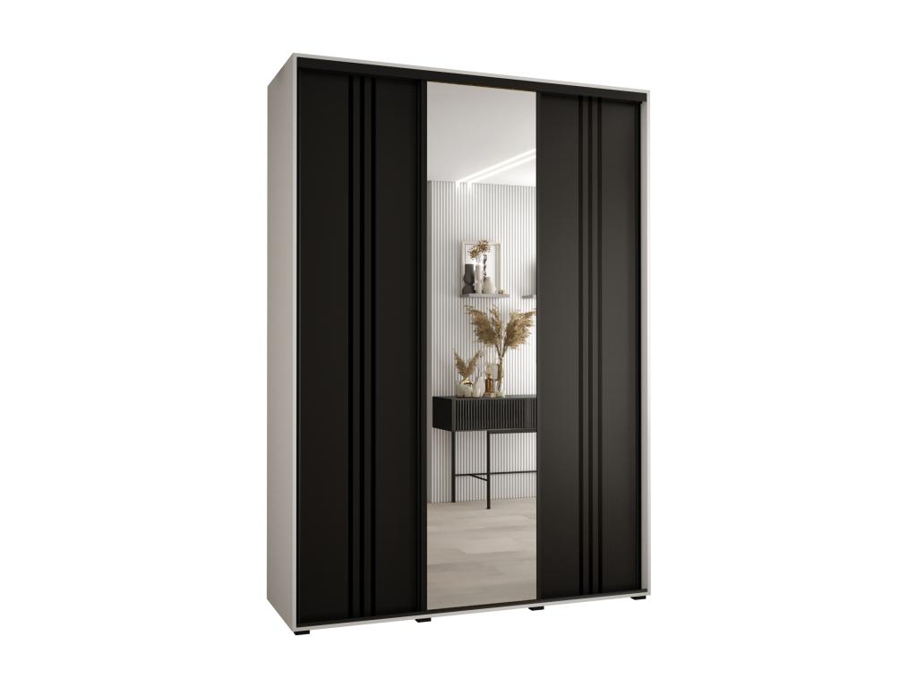 ARMARIO Hominor 7 DE PUERTAS CORREDERAS 235 - 2/180/45 3 puertas Blanco/Negro/Negro