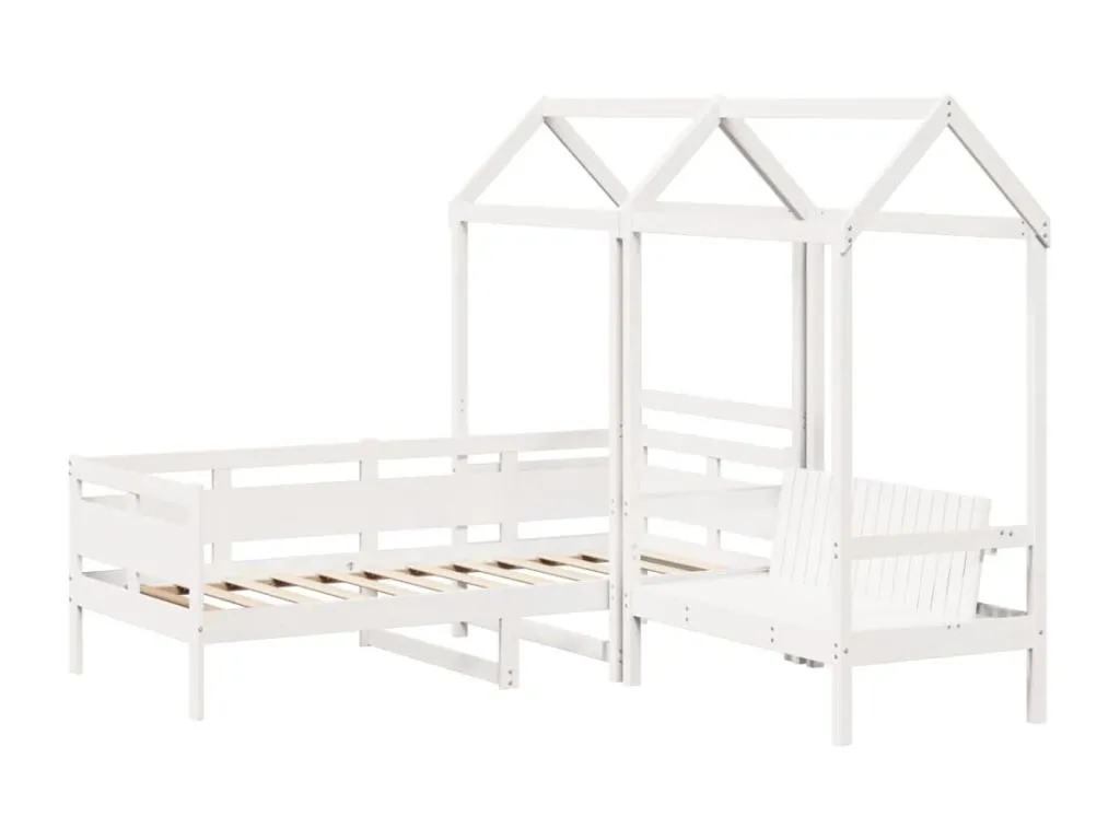 Set de sofá cama con banco y techo Patriciabaezcasa blanco 80x200 cm