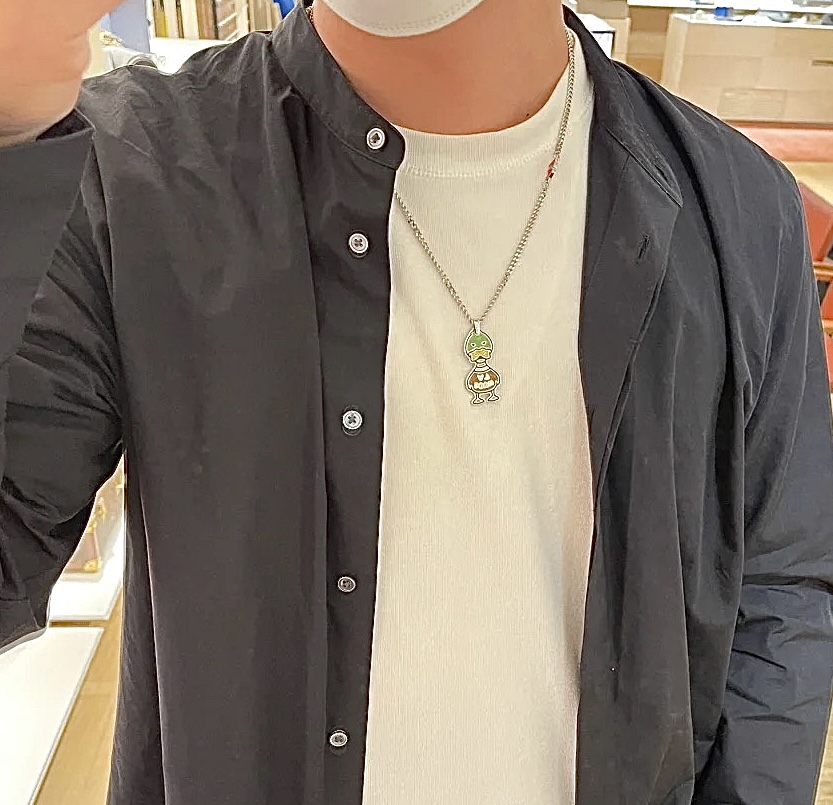 Louis Vuitton x Nigo Duck Pendant Necklace Silver - Original Replica Club