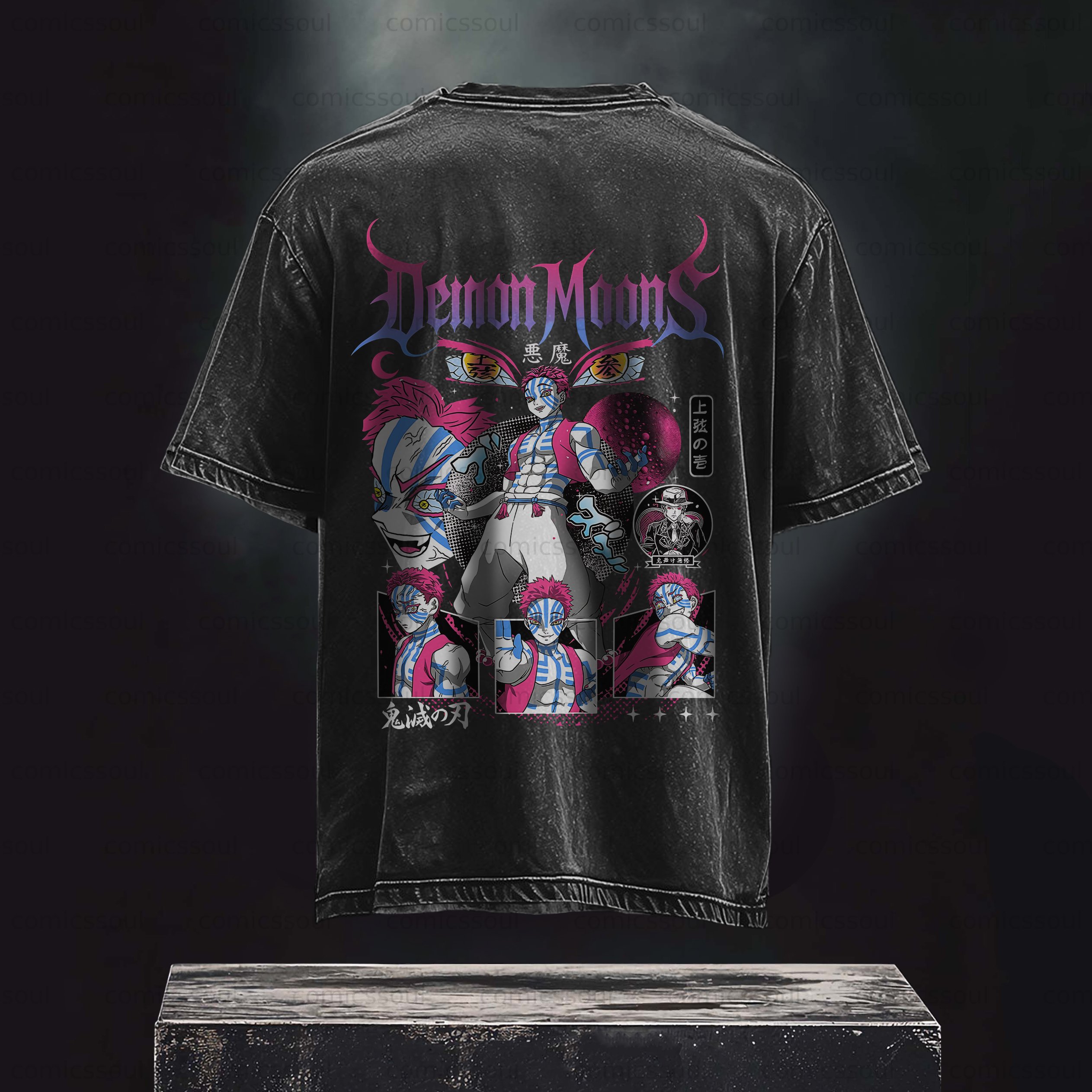 Unisex Anime Inspired Vintage Washed T-shirt