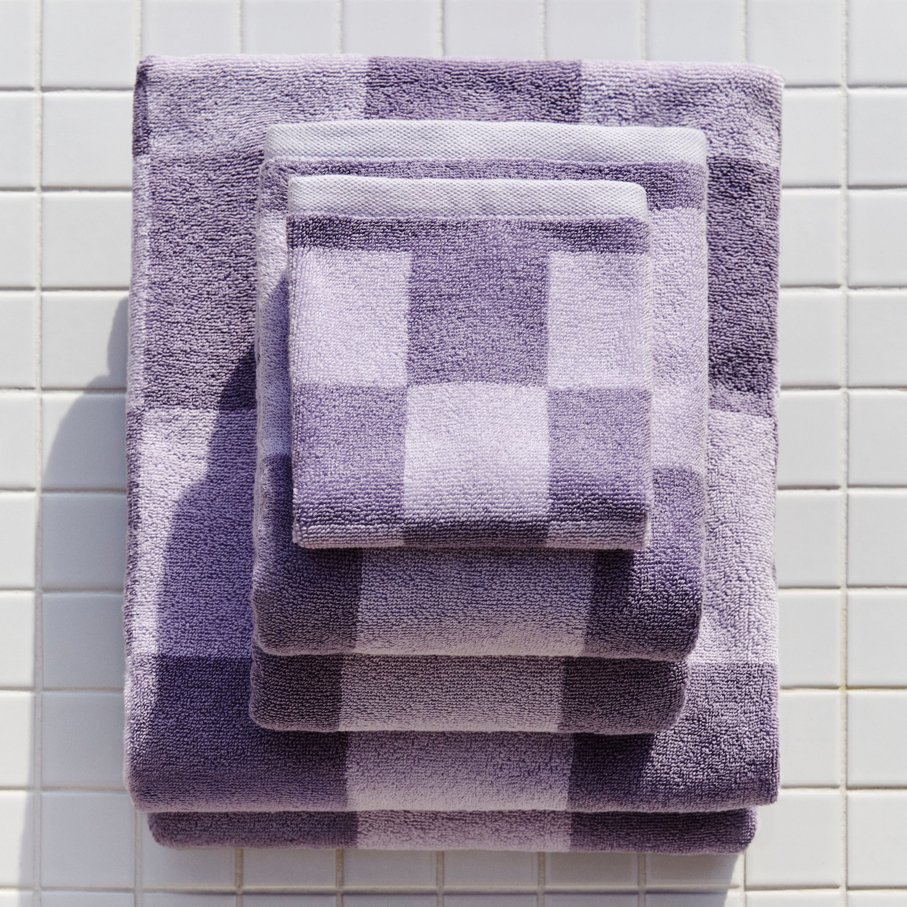 HAY Check Handdoek - Lavendel