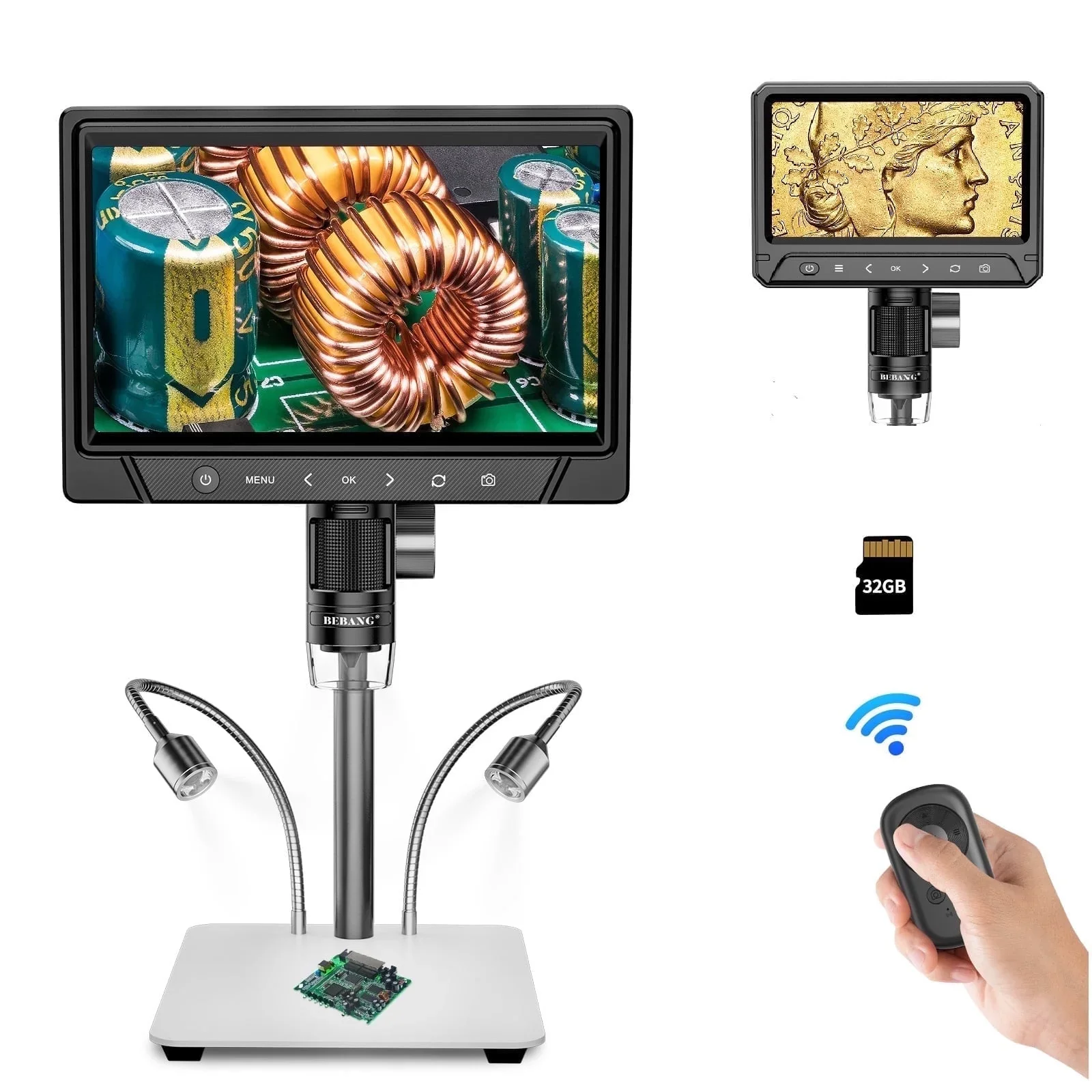 BEBANG LCD Digital Microscope, 7 inch 50X-1200X With 32GB TF Card - Image 9 BEBANG LCD Digital Microscope, 7 inch 50X-1200X With 32GB TF Card - Image 9