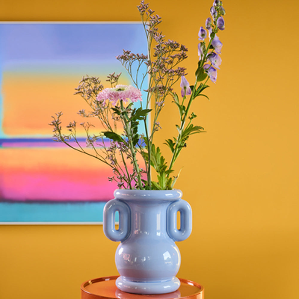 &k amsterdam Amfora Vaas - Blauw