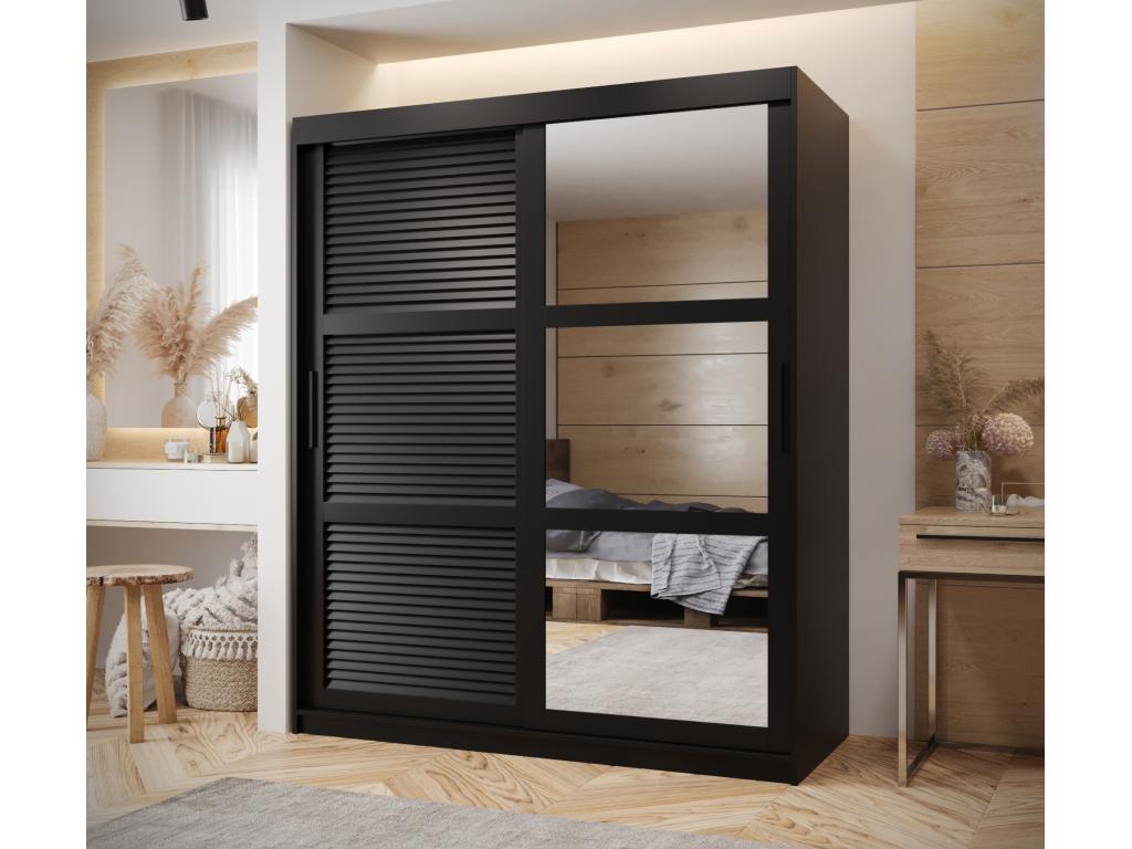 ARMARIO ZALUZJA 2 DE PUERTAS CORREDERAS 200/150/62 2 puertas (negro)