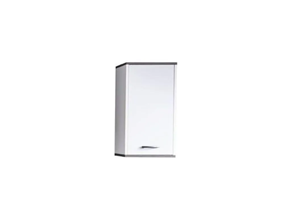 Armario de pared para baño SanDiego blanco y plata ahumado