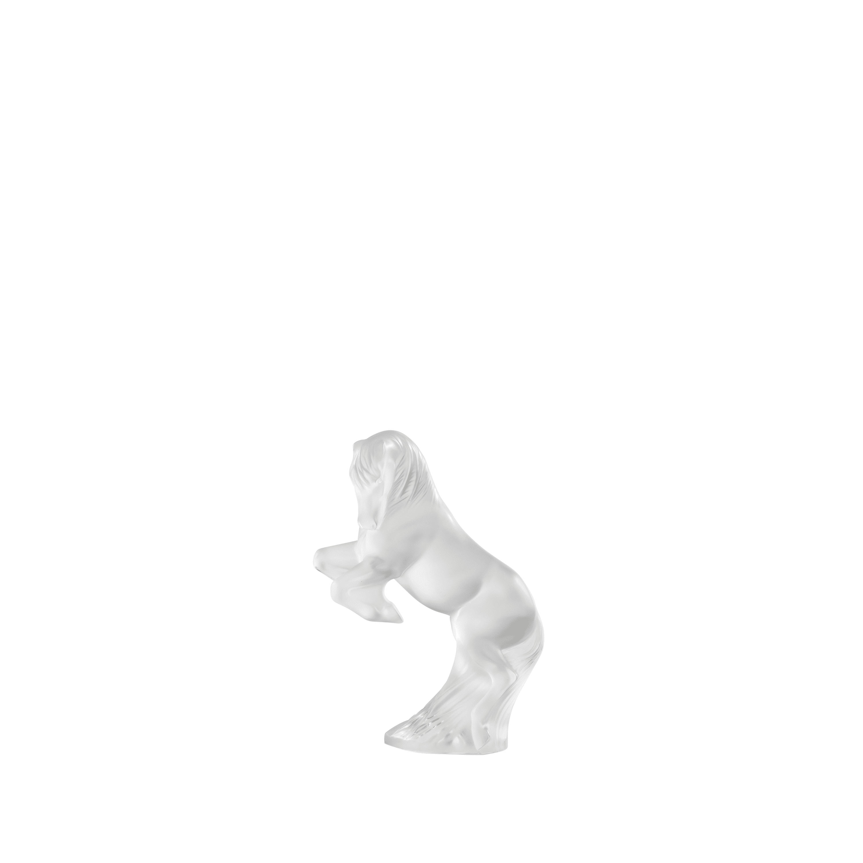 SCULPTURE CHEVAL CABRÉ, PETIT MODÈLE - CRISTAL INCOLORE