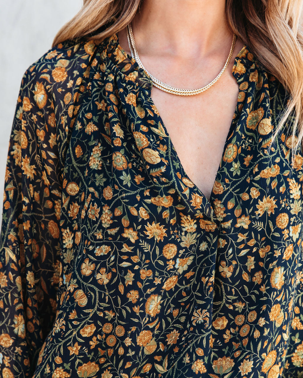 Elysse Floral Chiffon Top - Se7enfashion