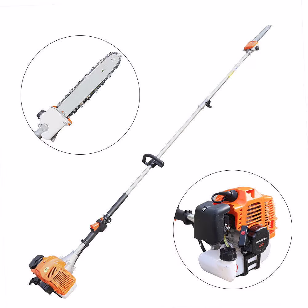 Wuzstar 52CC 2 - Stroke Gas Powered Pole Saw, Long Reach Extension Tree Trimming Cutting Tool for Sawing High - Altitude Branches