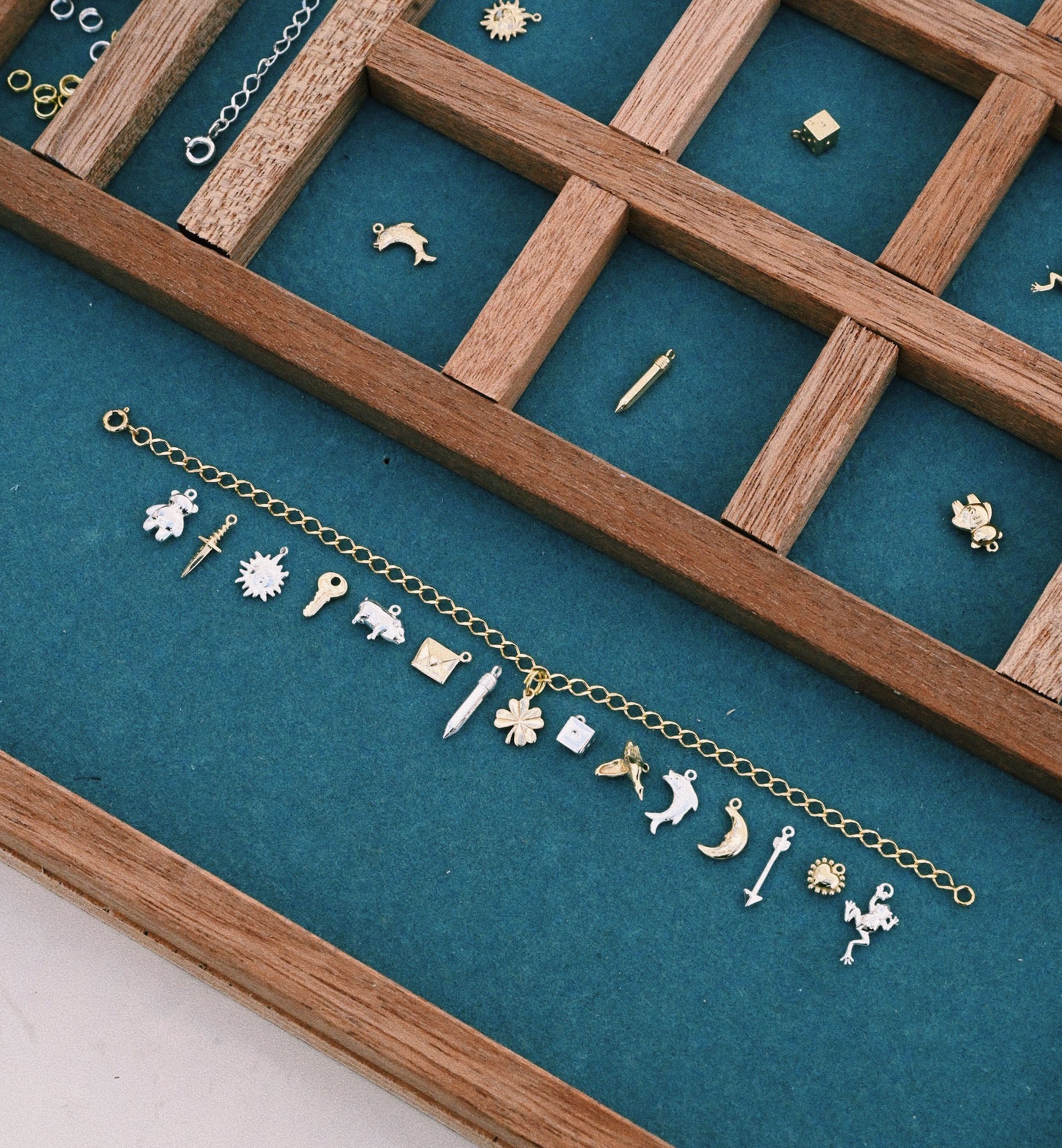Tiny Dice Charm 14K