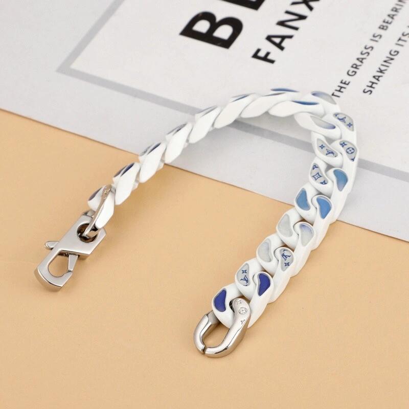 Louis Vuitton Blue Sky and White Clouds Monogram Bracelet Necklace - Original Replica Club