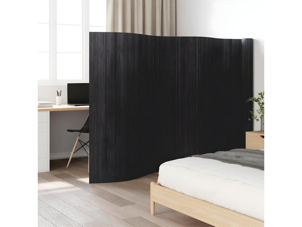 Laocacasas Biombo divisor de bambú gris 165x800 cm