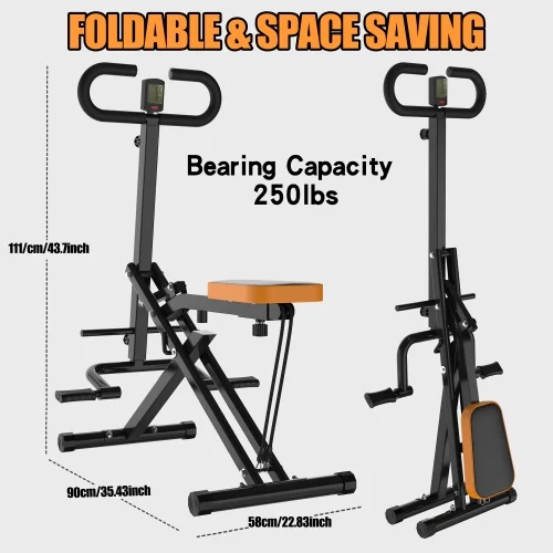 ACE-FIT Foldable Squat Machine With Resistance Bands, 250 LBS, 35.43in L x 22.83in W x 43.70in H - Image 2 ACE-FIT Foldable Squat Machine With Resistance Bands, 250 LBS, 35.43in L x 22.83in W x 43.70in H - Image 2