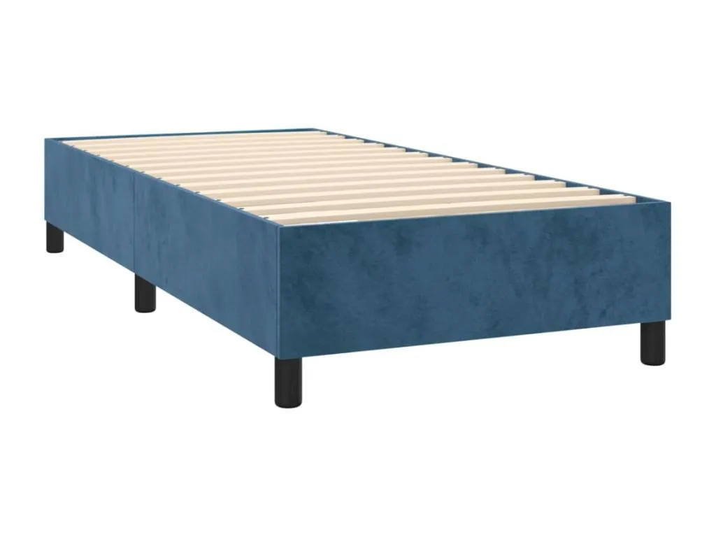 Cama box spring con colchón tela negro 120x190 cm txs3519895