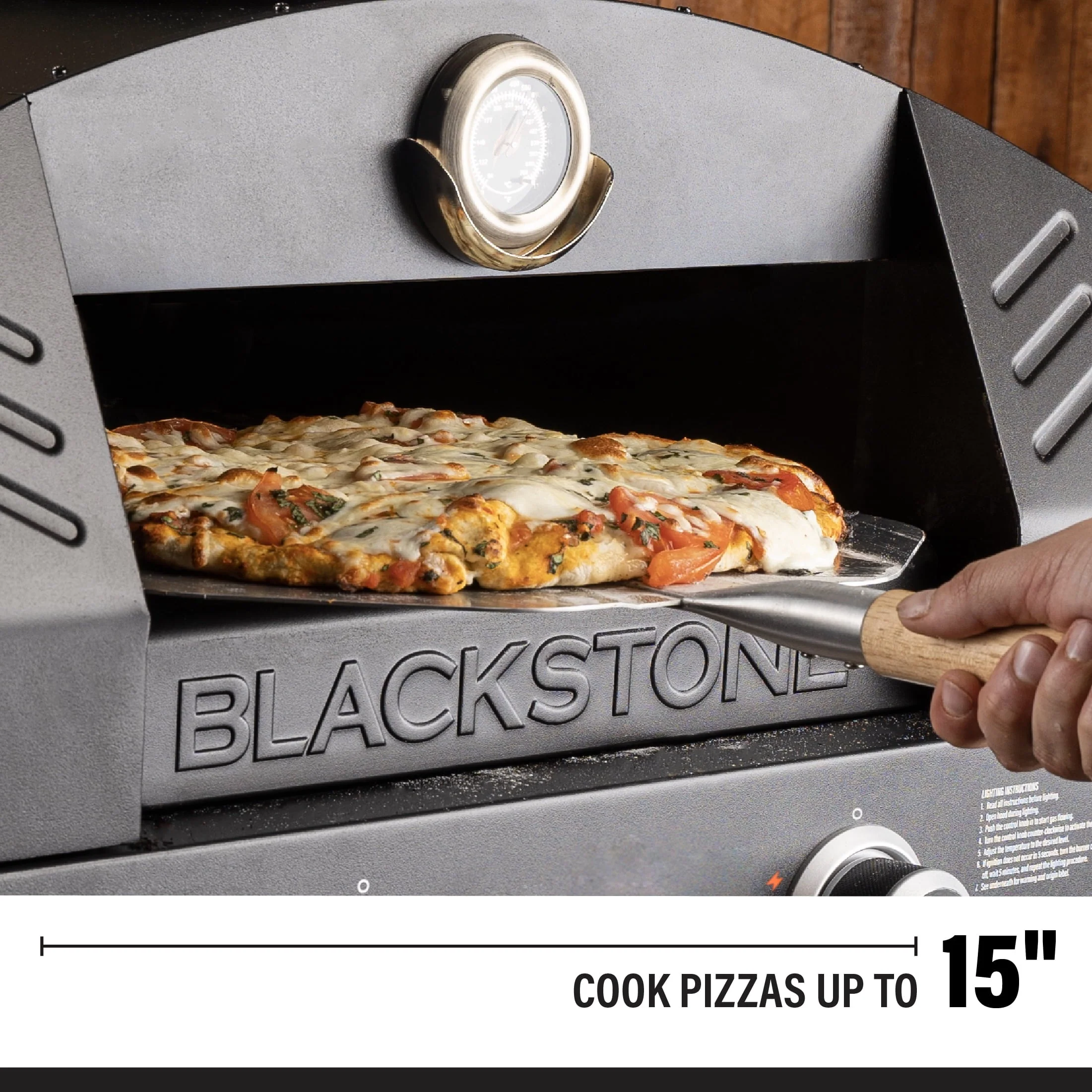 Blackstone Tabletop Propane Pizza Oven with Two 15" Cordierite Stones - Image 7