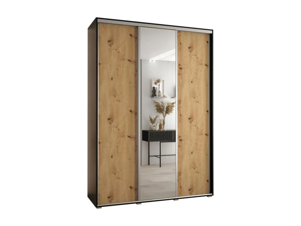 ARMARIO Decopractico 3 DE PUERTAS CORREDERAS 235.2/180/45 3 puertas (Negro/Artisan/Plata) 95378GDQS