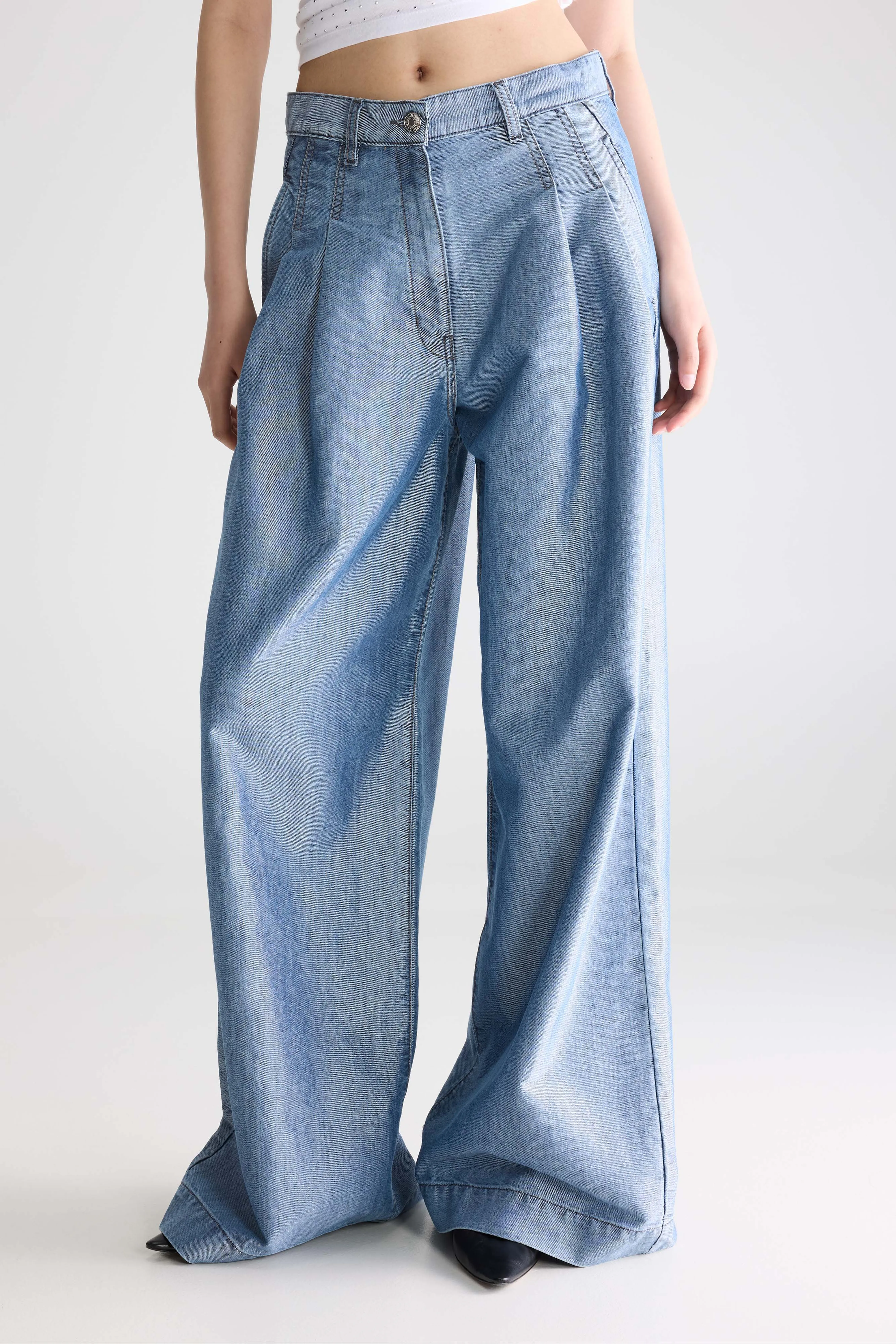 Bellerose Denim N. 74 - super-wide jeans (261 / W / GLASSY BLUE)