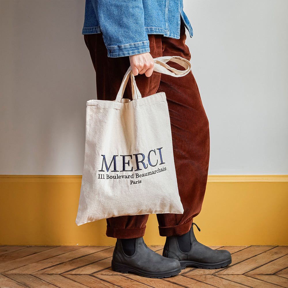 Merci - Tote Bag en coton - Merci 111 Bleu