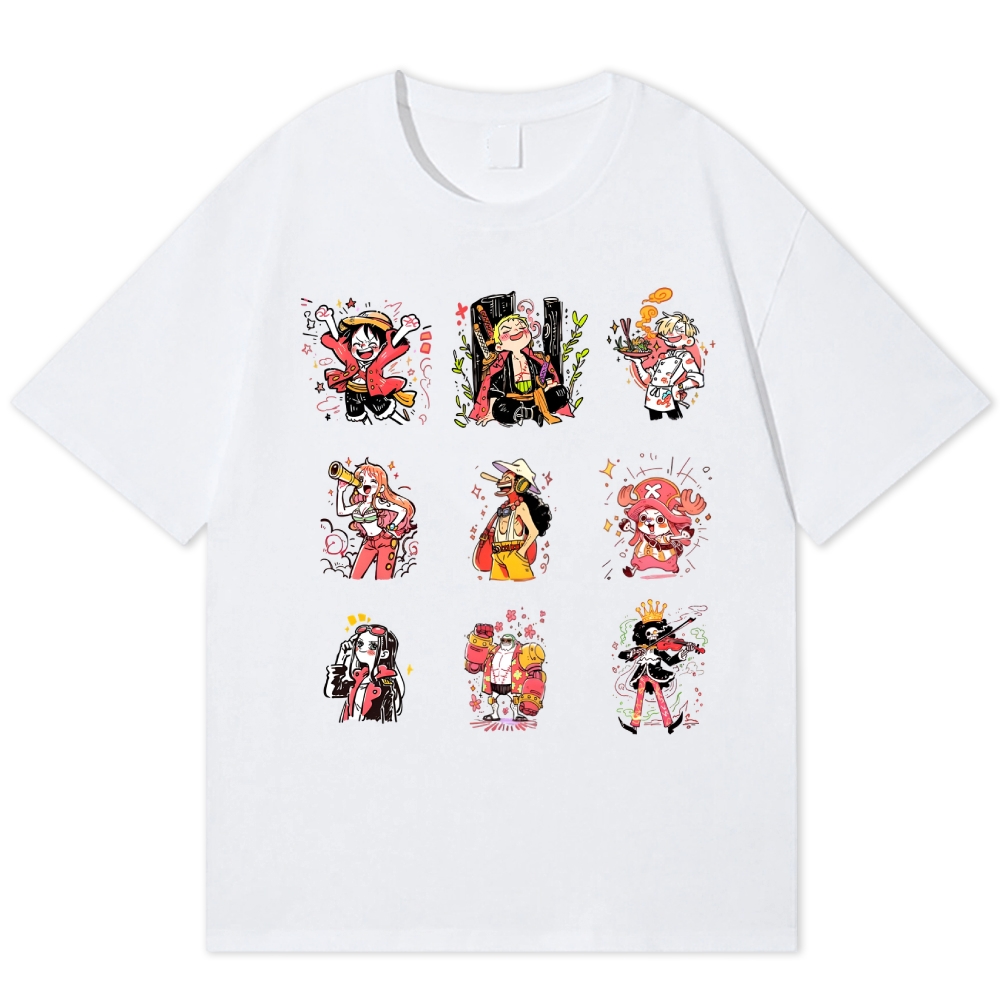 One Piece Unisex Round Neck Anime T-shirt