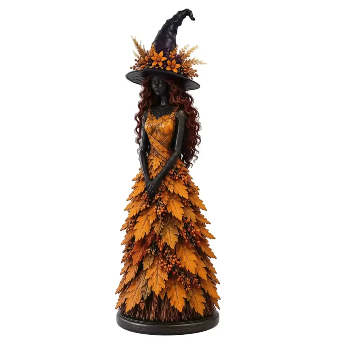 LeafWitch™ Autumn Figurine - Handcrafted Leaf & Berry Witch Statue - Image 4 LeafWitch™ Autumn Figurine - Handcrafted Leaf & Berry Witch Statue - Image 4