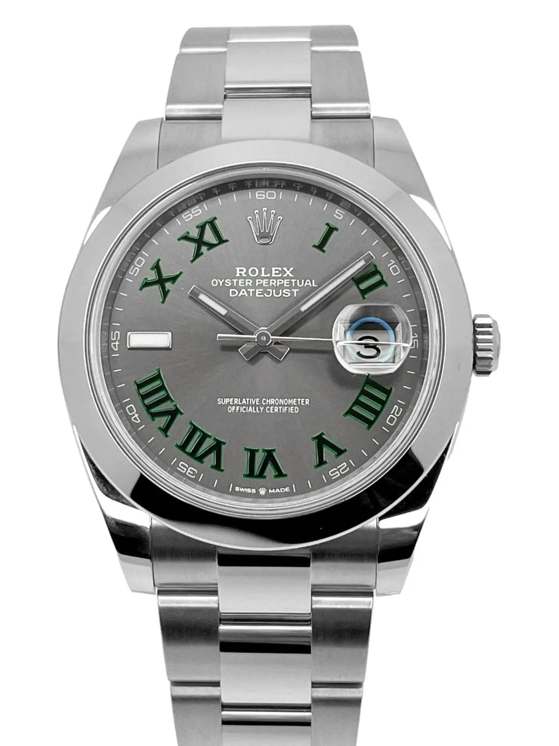 Superclone Rolex Datejust 41mm Rhodium Dial 126300  Wimbledon  Oyster
