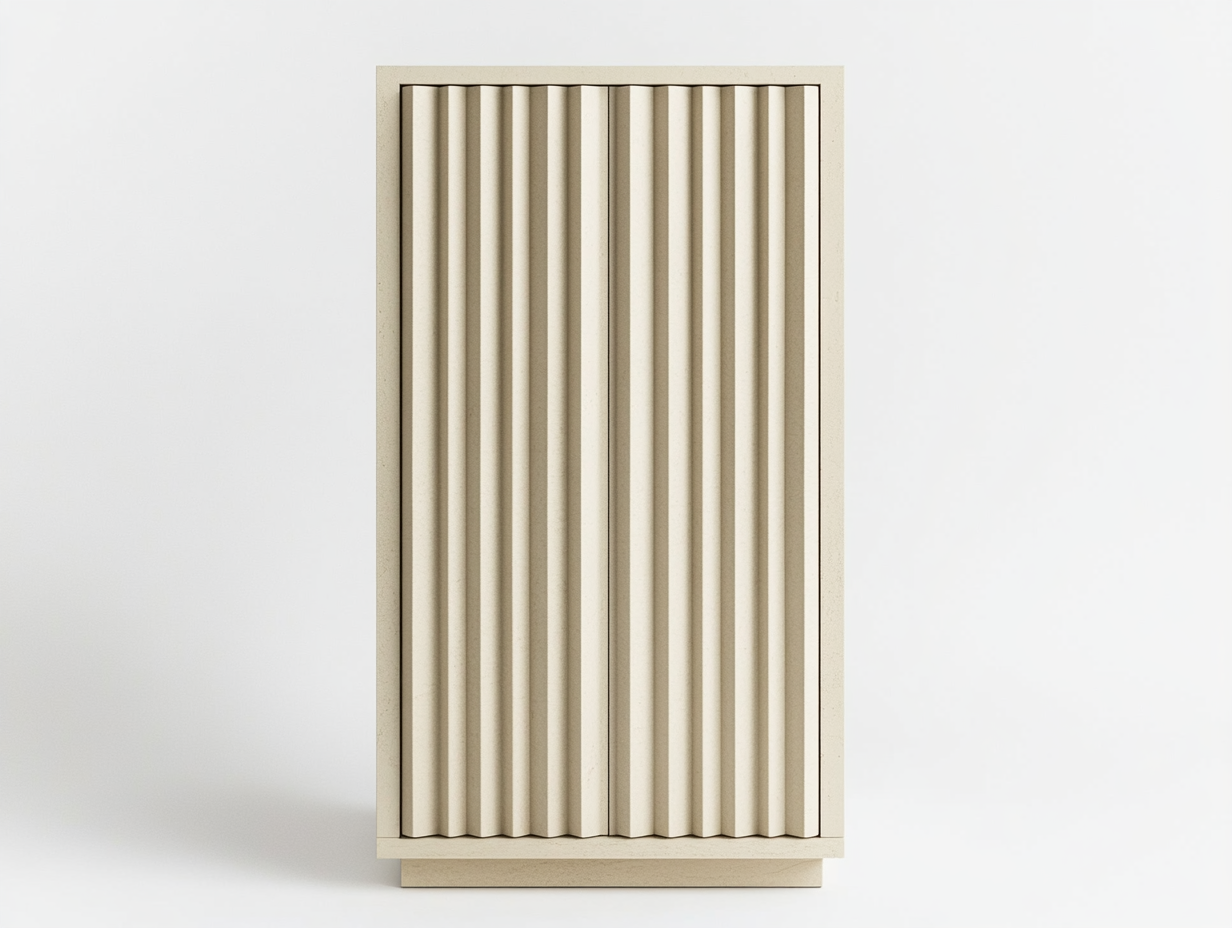 Armario de Madera Beige Moderno para Sala de Estar y Oficina