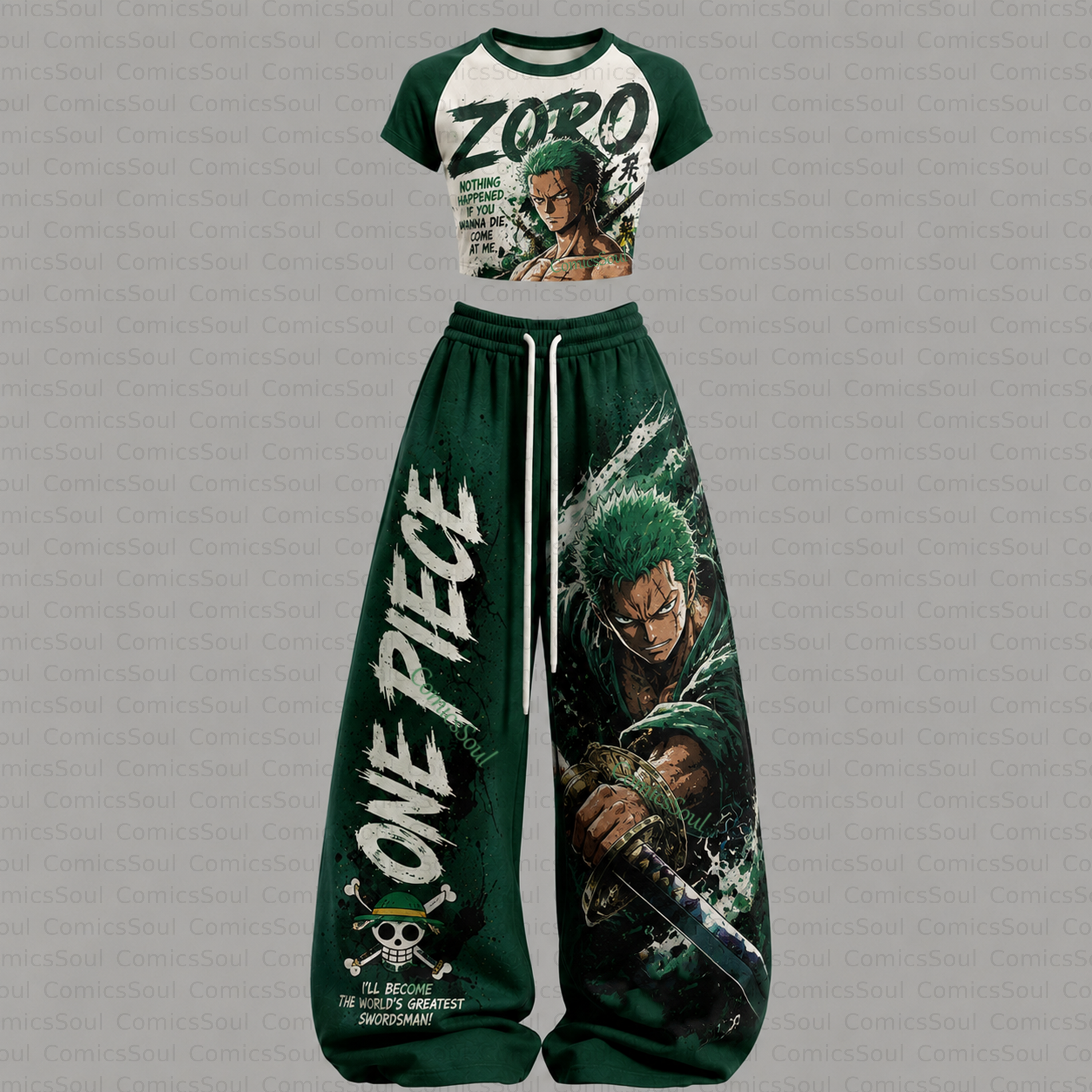 ONE PIECE T-Shirt & Elasticated Trousers Two-Piece Set
