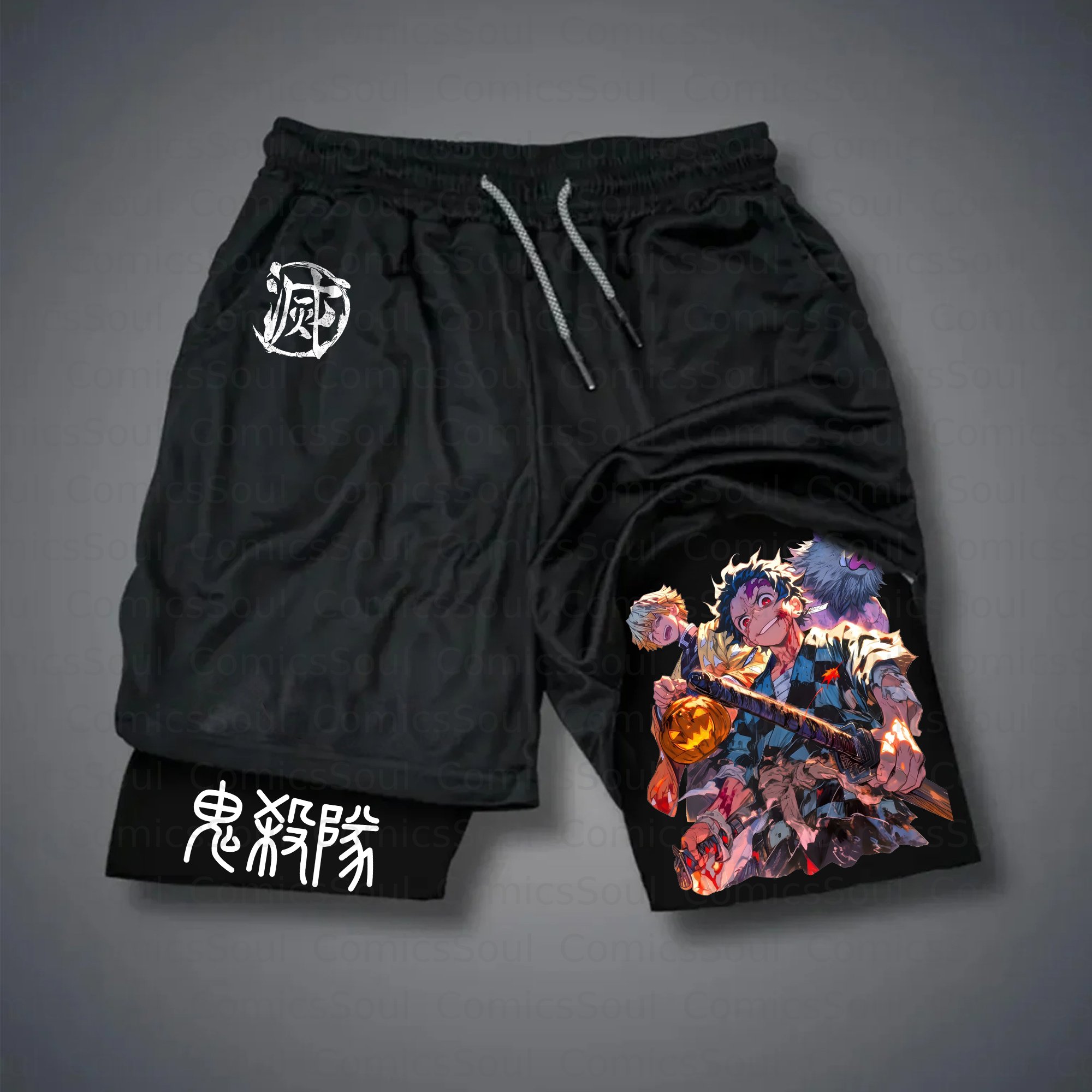 Unisex Casual Halloween Anime Streetwear Shorts