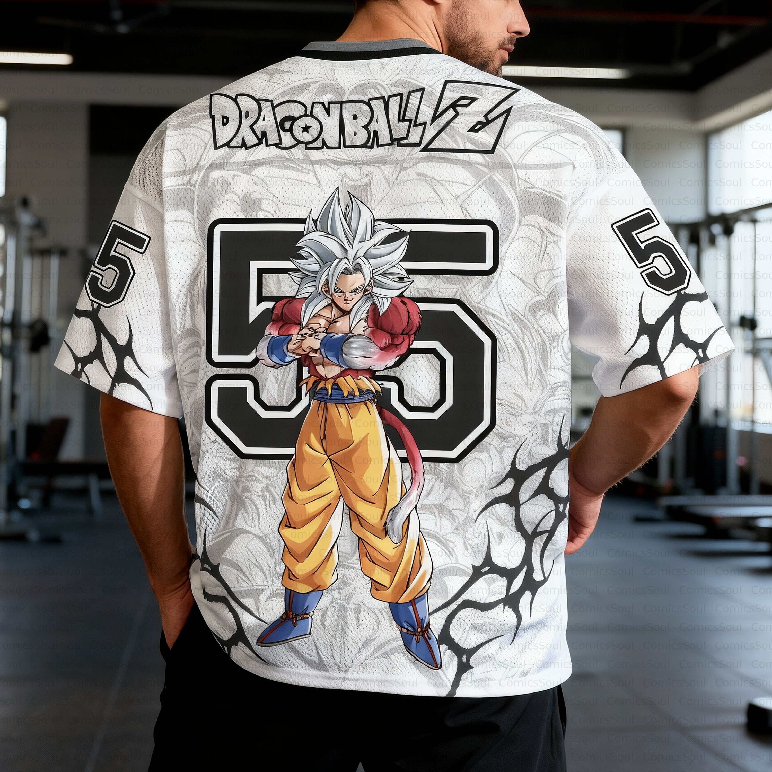 Unisex Anime Retro Mesh Sports Jersey T-Shirt