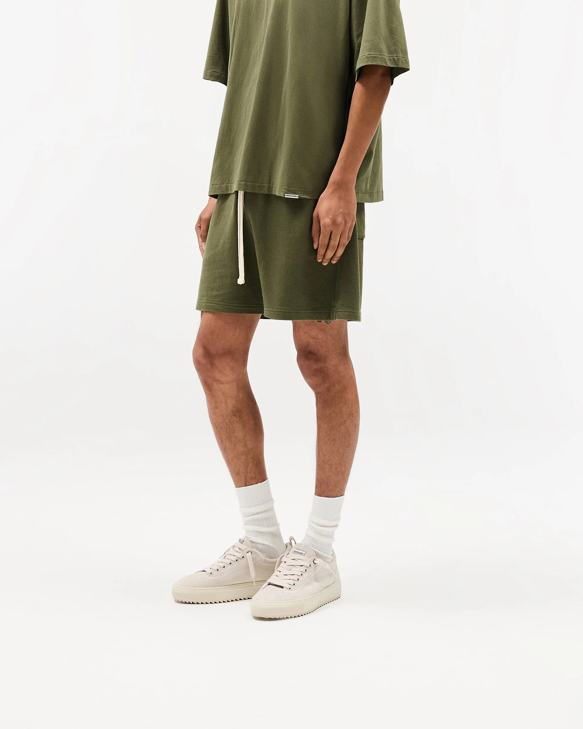 Initial Mesh Shorts - Army Green