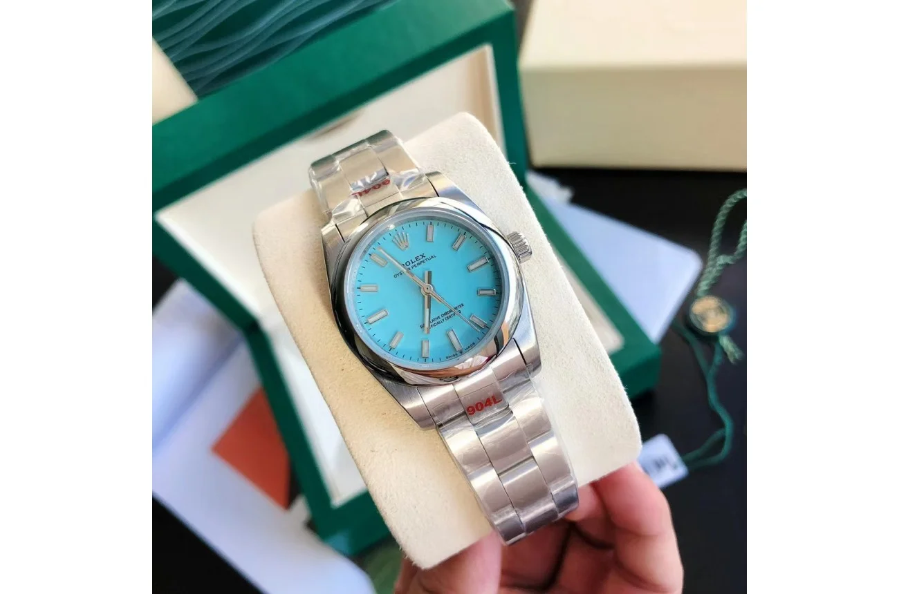Couple Watches Rolex Oyster Perpetual 31/41mm SS/SS Tiffany Blue/Stk