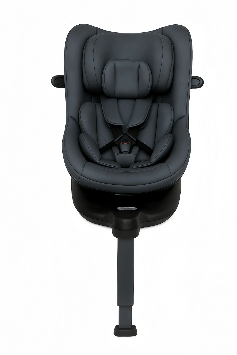 Silla de coche giratoria 360° con respaldo ajustable en 5 posiciones y reposacabezas ajustable en 8 alturas, hasta 22 kg, arnés de 5 puntos y protección lateral, Asientos de coche, negro, 0-12 años