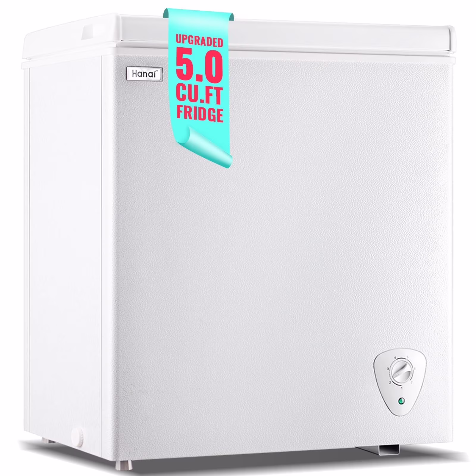 WANAI 3.5 Cubic Feet Chest Freezer Black deep Freezer with Adjustable Temp Knob Ideal for Any Room