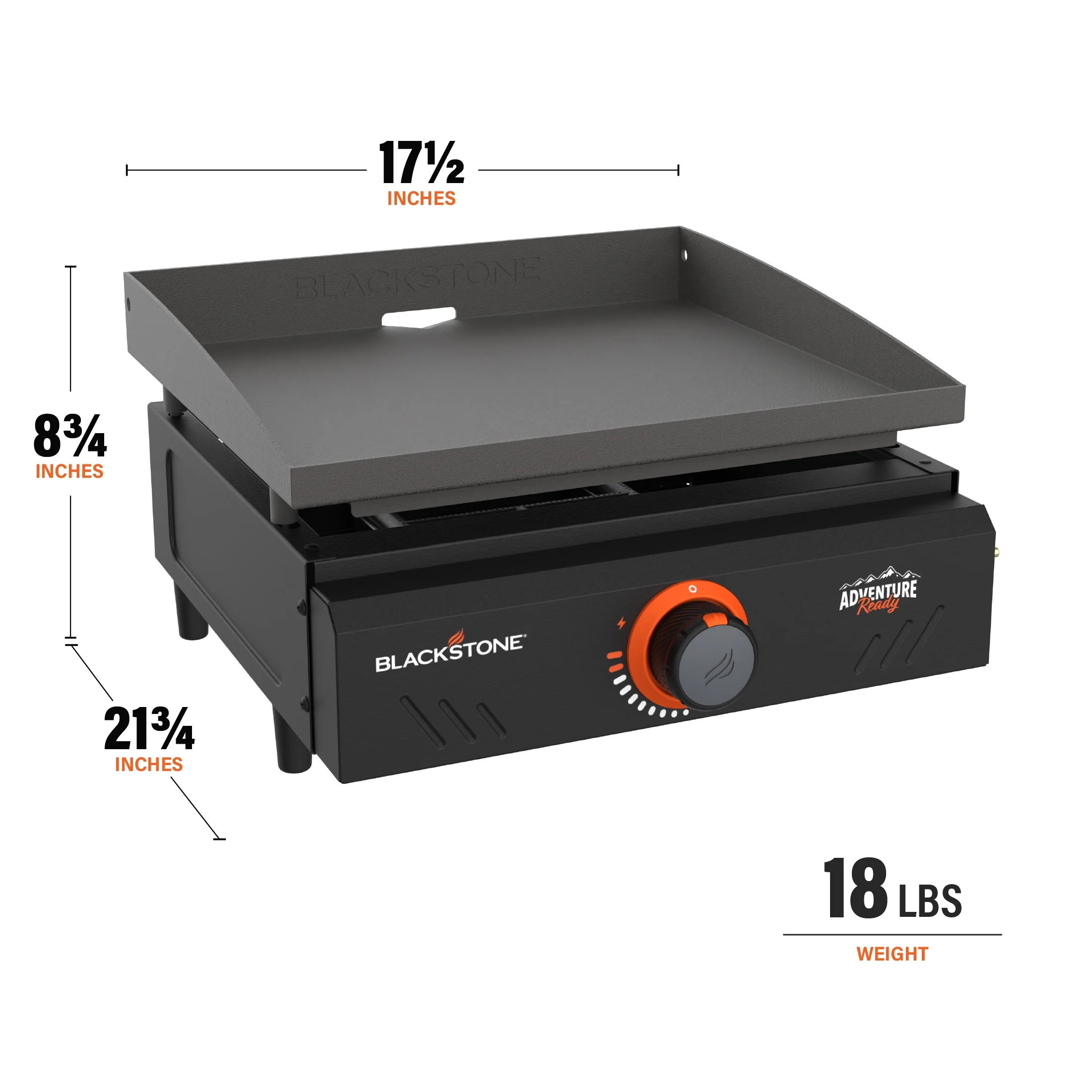 Blackstone Adventure Ready Single Burner 17- Tabletop Griddle with Non Slip Feet - Image 6