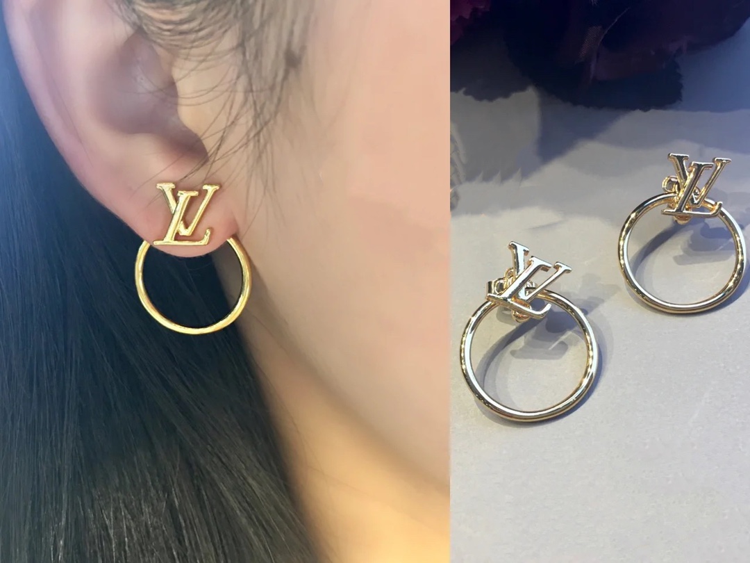 Louis Vuitton Round Hoop Earrings - Original Replica Club