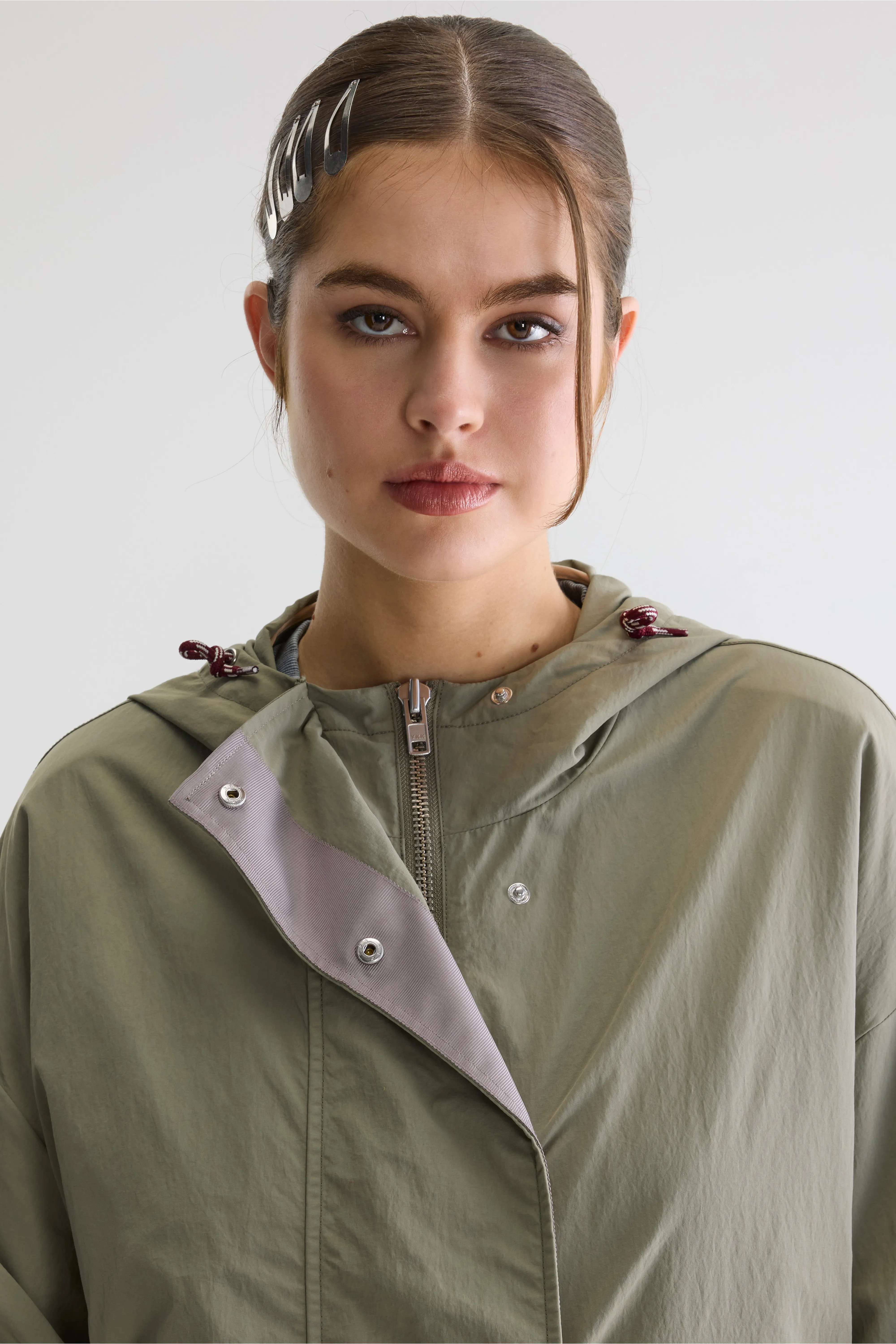 Bellerose Henny hooded coat (261 / W / EUCALYPTUS)