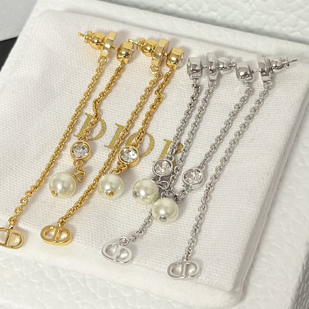 Dior Chain Tassel Earrings - Original Replica Club