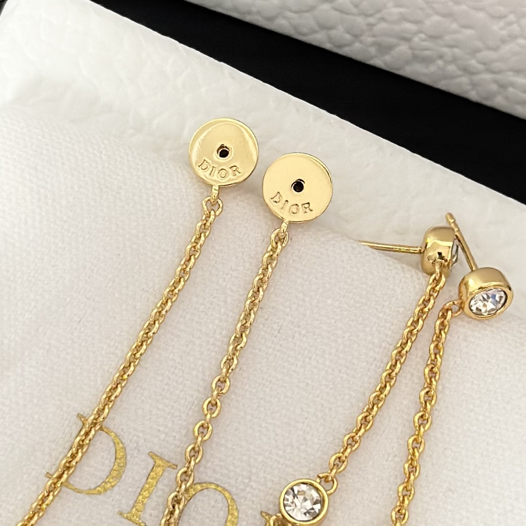 Dior Chain Tassel Earrings - Original Replica Club