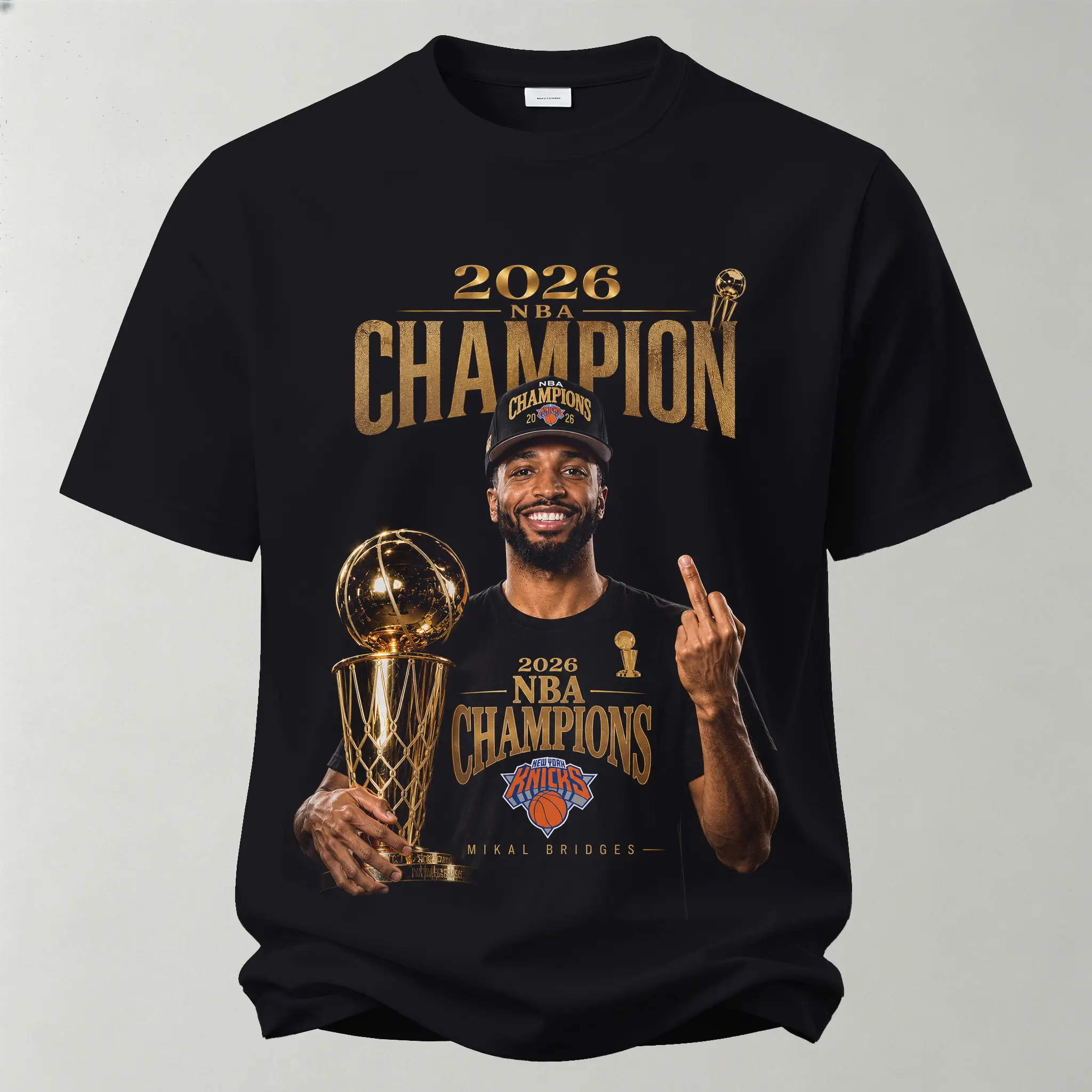 New York Knicks Championship Rebel Star Printed Unisex Oversized T-shirt