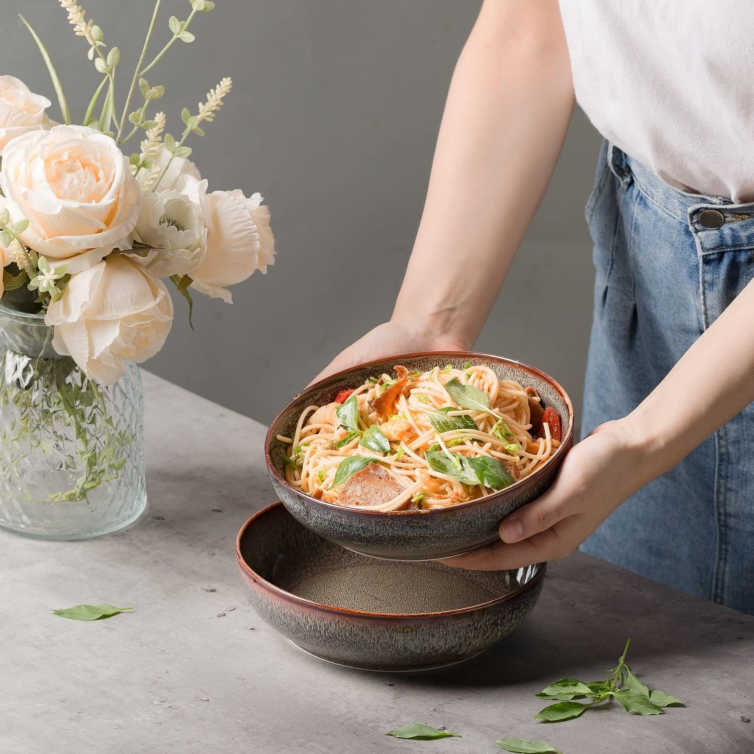 30oz Ceramic bowls set of 4-8