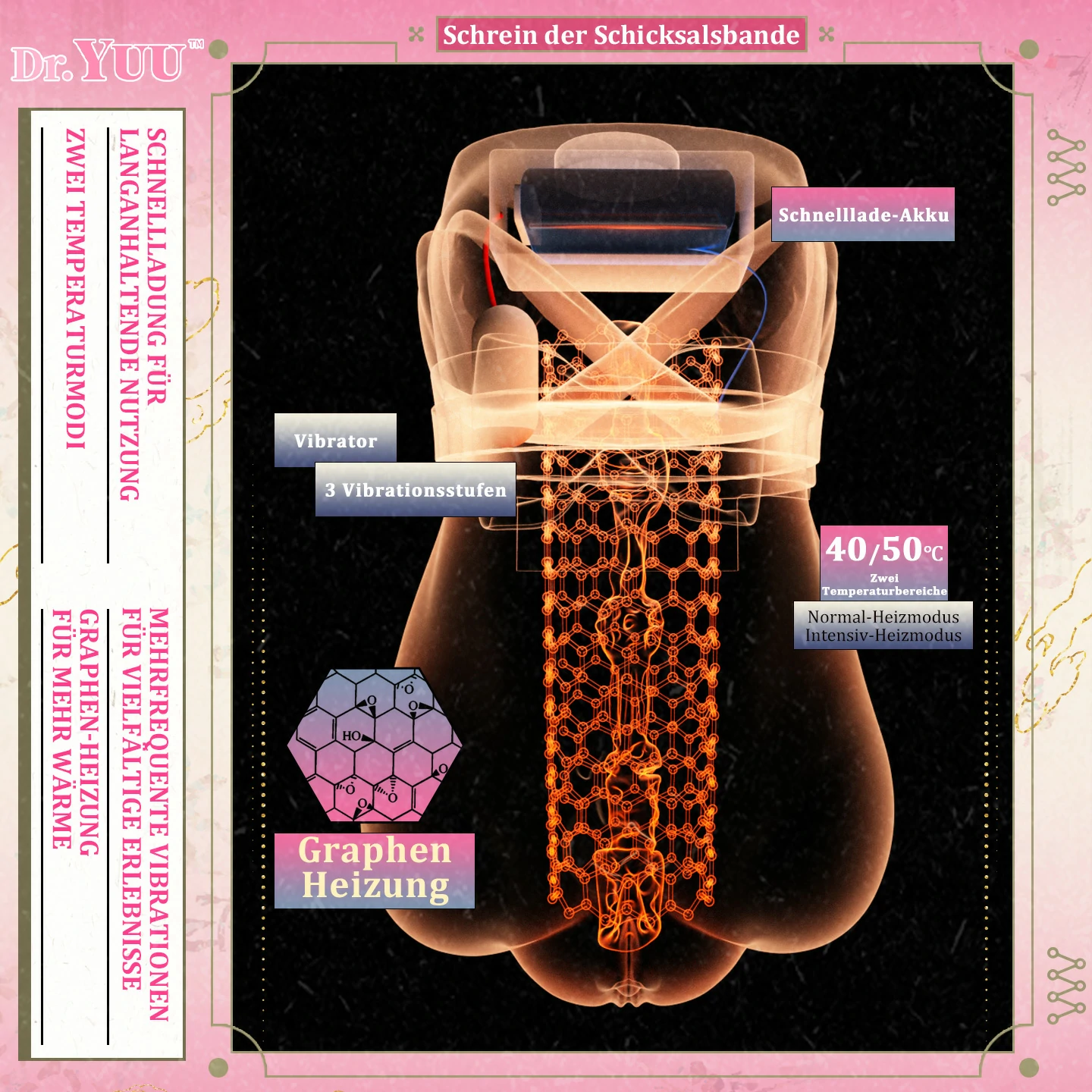 Dr.YUU Masturbator mit Heizung Gen 5 | 40°C/50°C Graphen-Wärme & 3 Vibrationsstufen |  - DR.YUU™