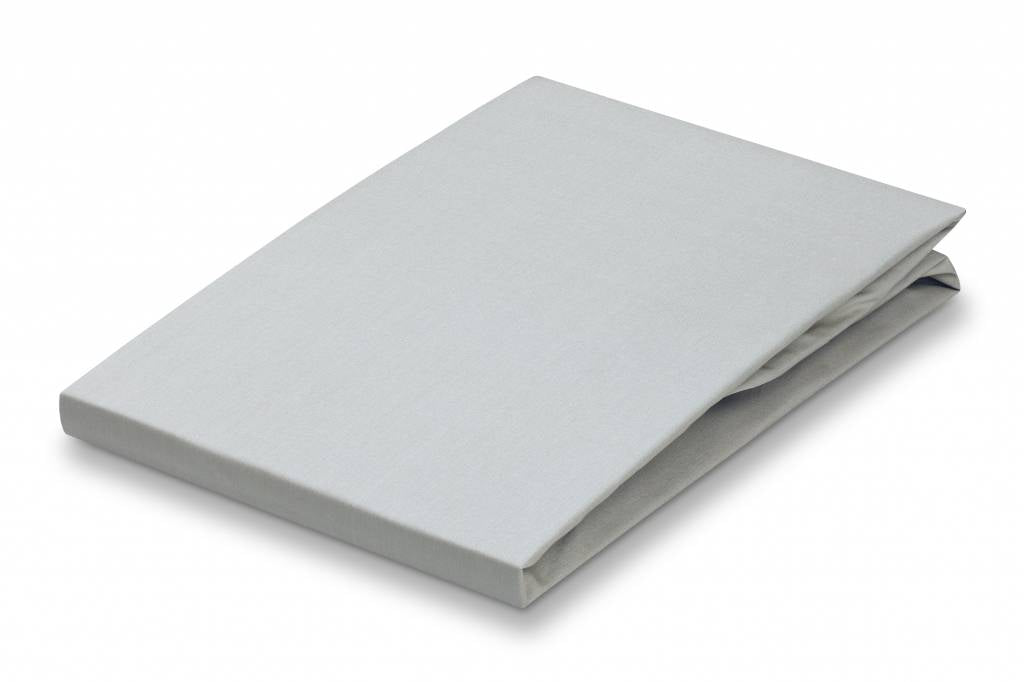 Percale Hoeslaken Silver Grey   180 x 200 cm   Grijs   Katoen