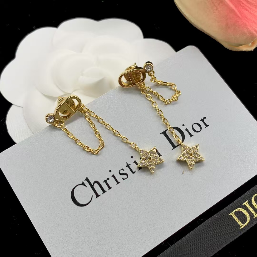 Dior Star Dangle Long Earrings - Original Replica Club