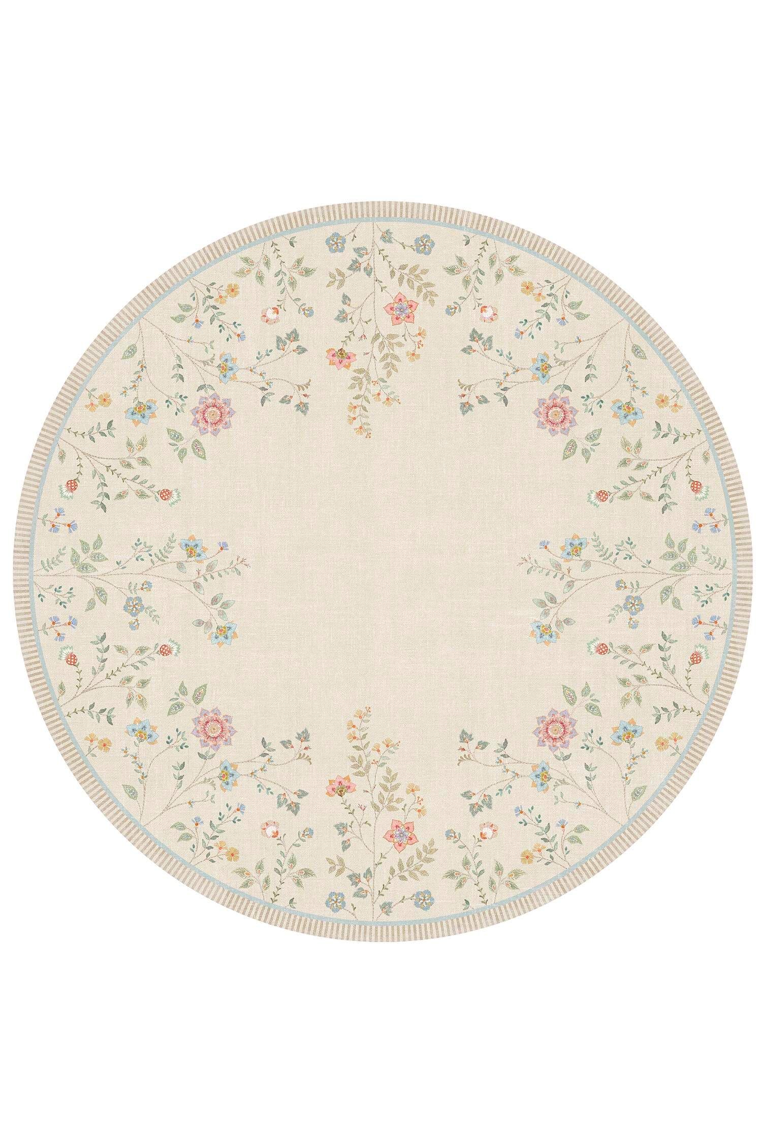 Round Carpet Campo de Flores by Pip Off White