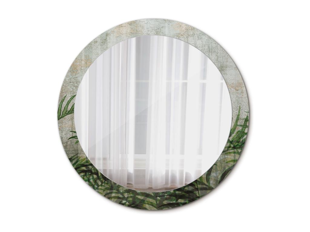 Espejo Redondo Decorativo - Hojas de Helecho - 80cm
