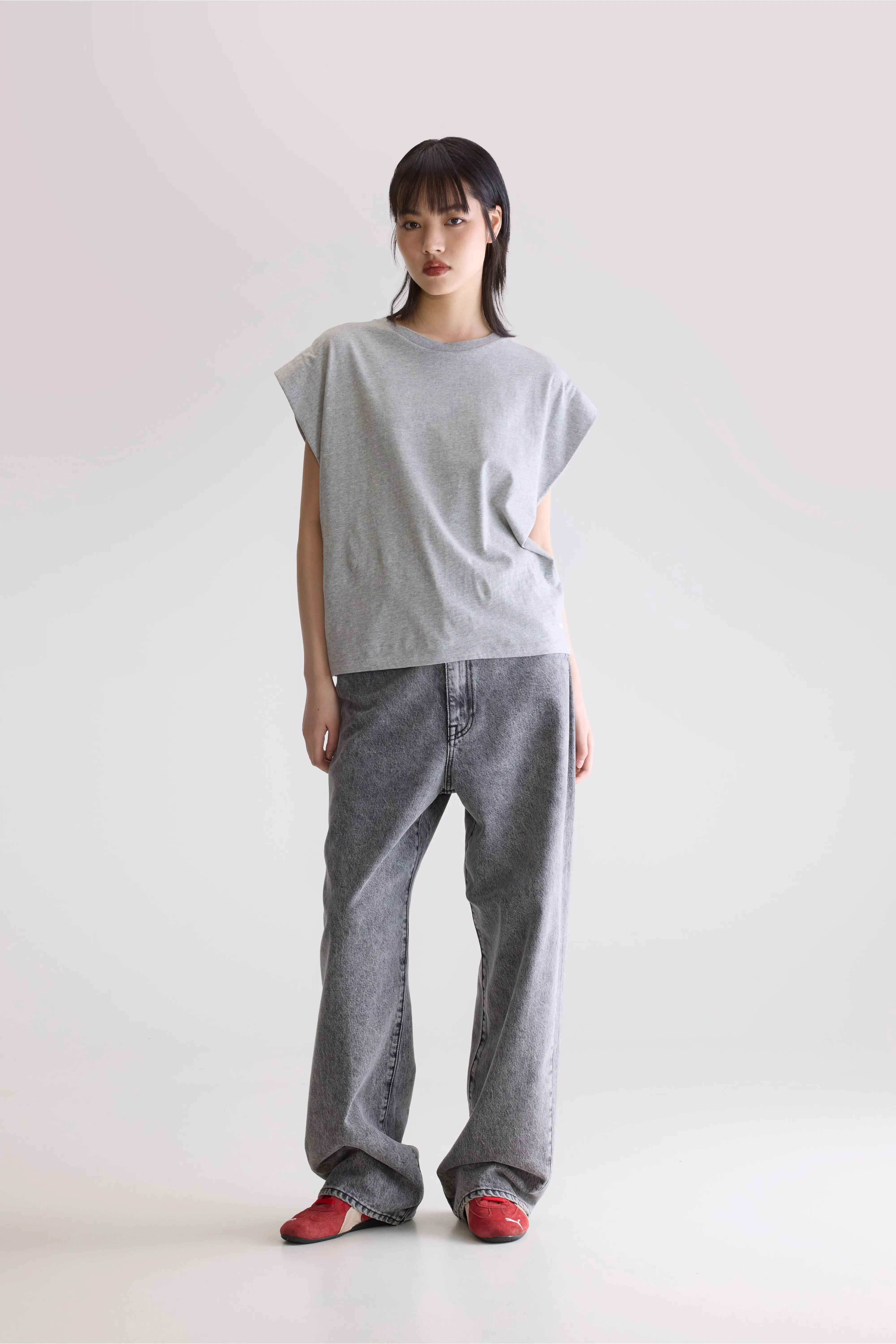 Bellerose Vice grey crew-neck t-shirt (252 / W / H. GREY)
